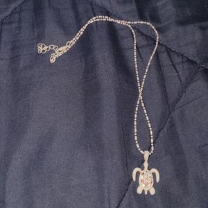 White Sea Turtle Beach Necklace